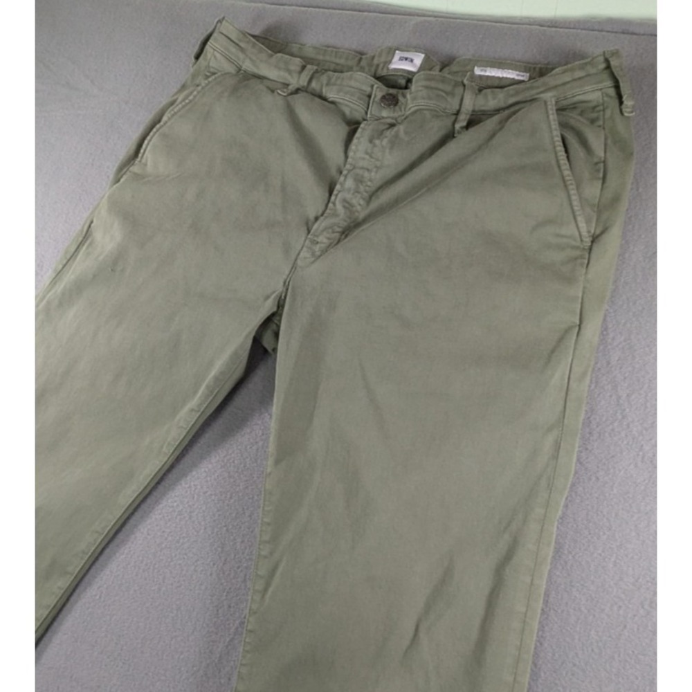 Edwin USA Otis Chino Pants Mens 38 Slim Fit Fern Green Cotton Lycra Made in USA